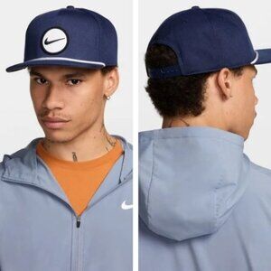 NWT Nike Men's Retro Pro Performance Snapback Hat Size S/M (Navy) HF7482-410